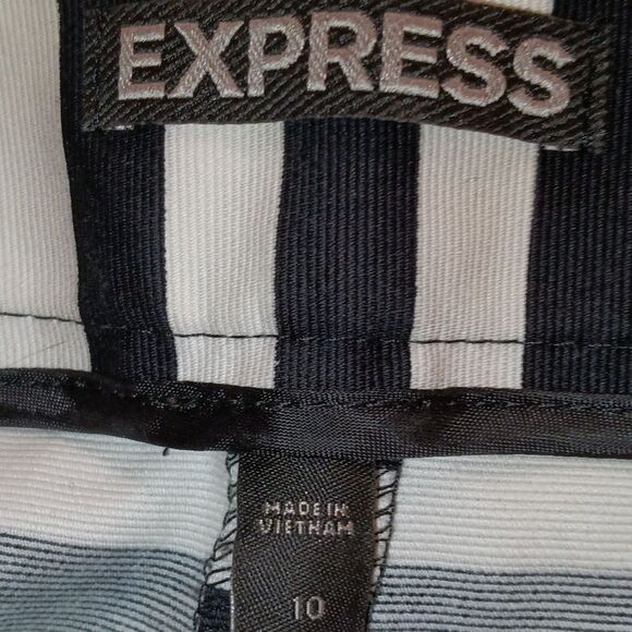 Elevate Your Summer Style with Black and White Striped Dress Shorts by Express - Picture 5 of 11